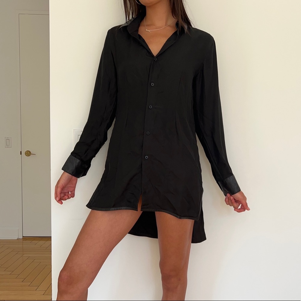 Vintage Skingraft black button-down top